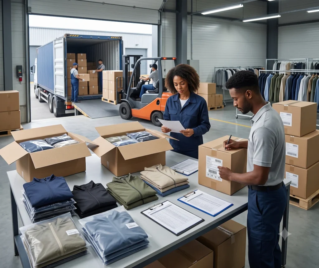 bulk apparel packaging and order preparation