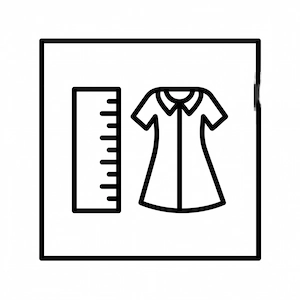 garment fit measurement review icon