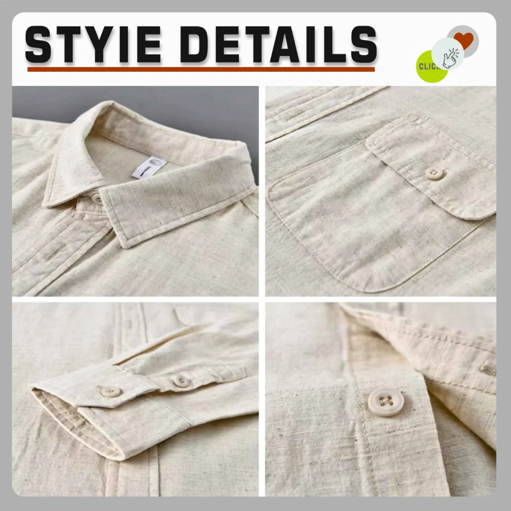 men's linen cotton blend overshirt | breathable casual shirt supplier