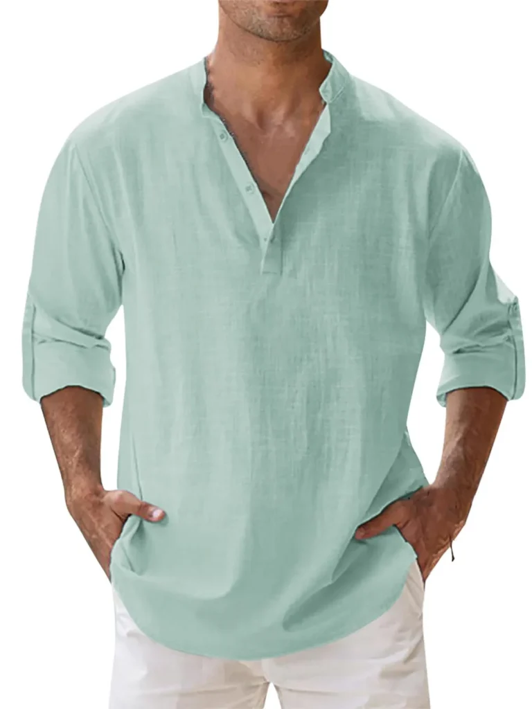 men's linen short sleeve shirt | breathable relaxed casual supplier