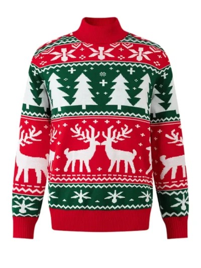 custom jacquard acrylic christmas sweater | private label knitwear manufacturer