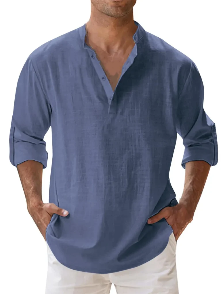 men's linen short sleeve shirt | breathable relaxed casual supplier