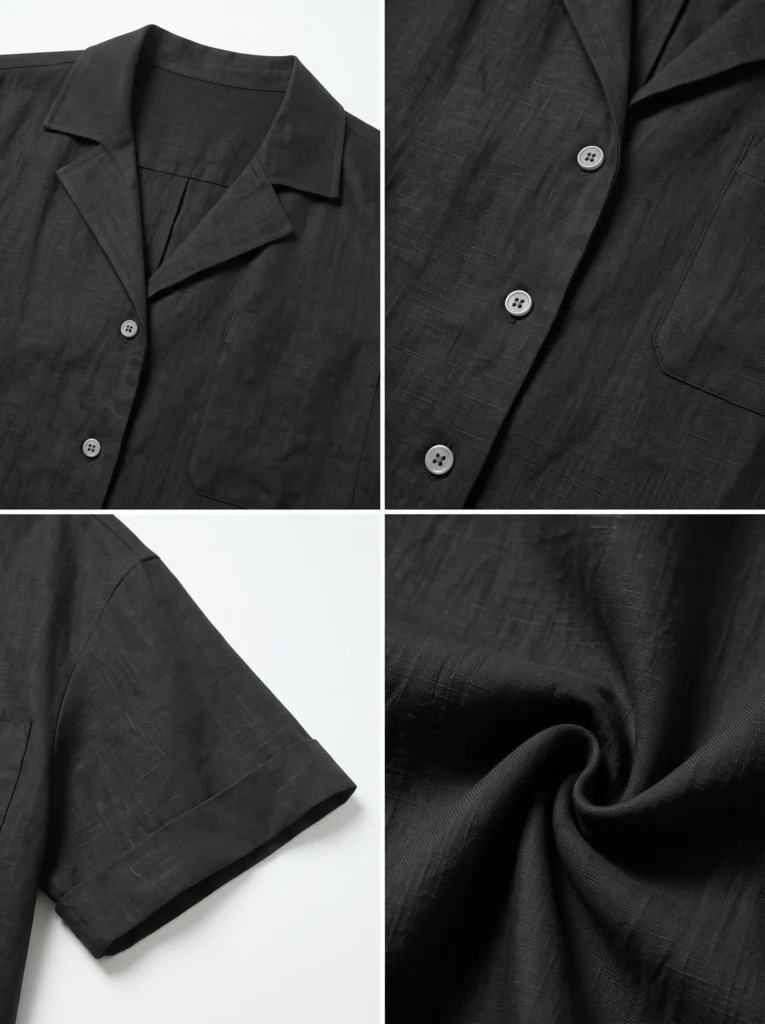 women's linen polo collar shirt | minimalist casual supplier