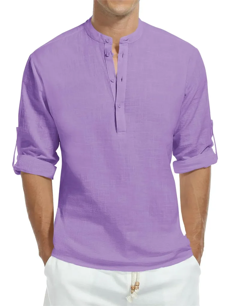 men's linen short sleeve shirt | breathable relaxed casual supplier