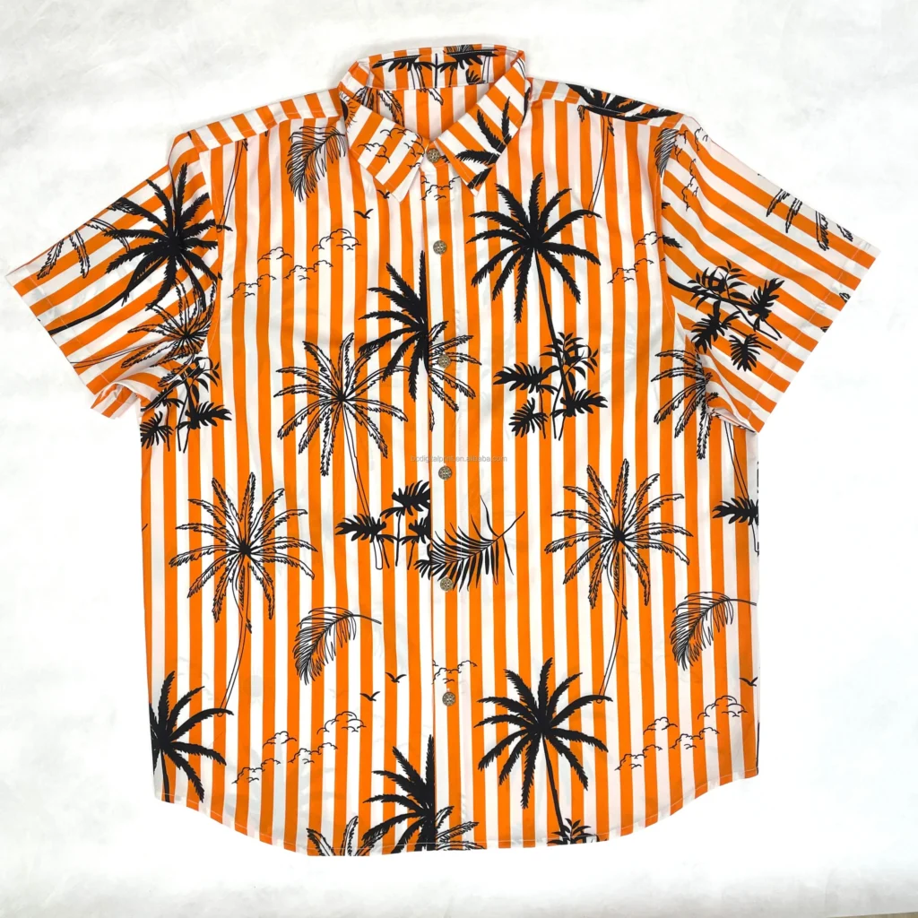 chemise hawaïenne à manches courtes et imprimé intégral pour homme | fournisseur de vêtements sur mesure