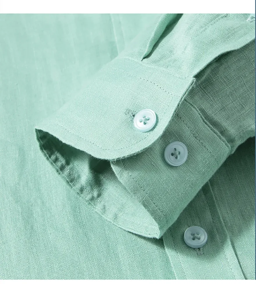 men's linen cotton twill shirt | long sleeve casual supplier