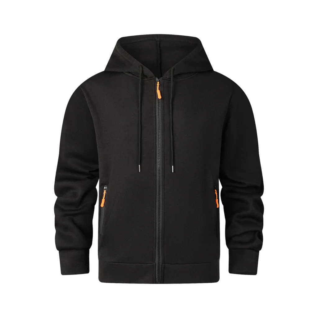 men's multi pocket zip hoodie | functional streetwear supplier