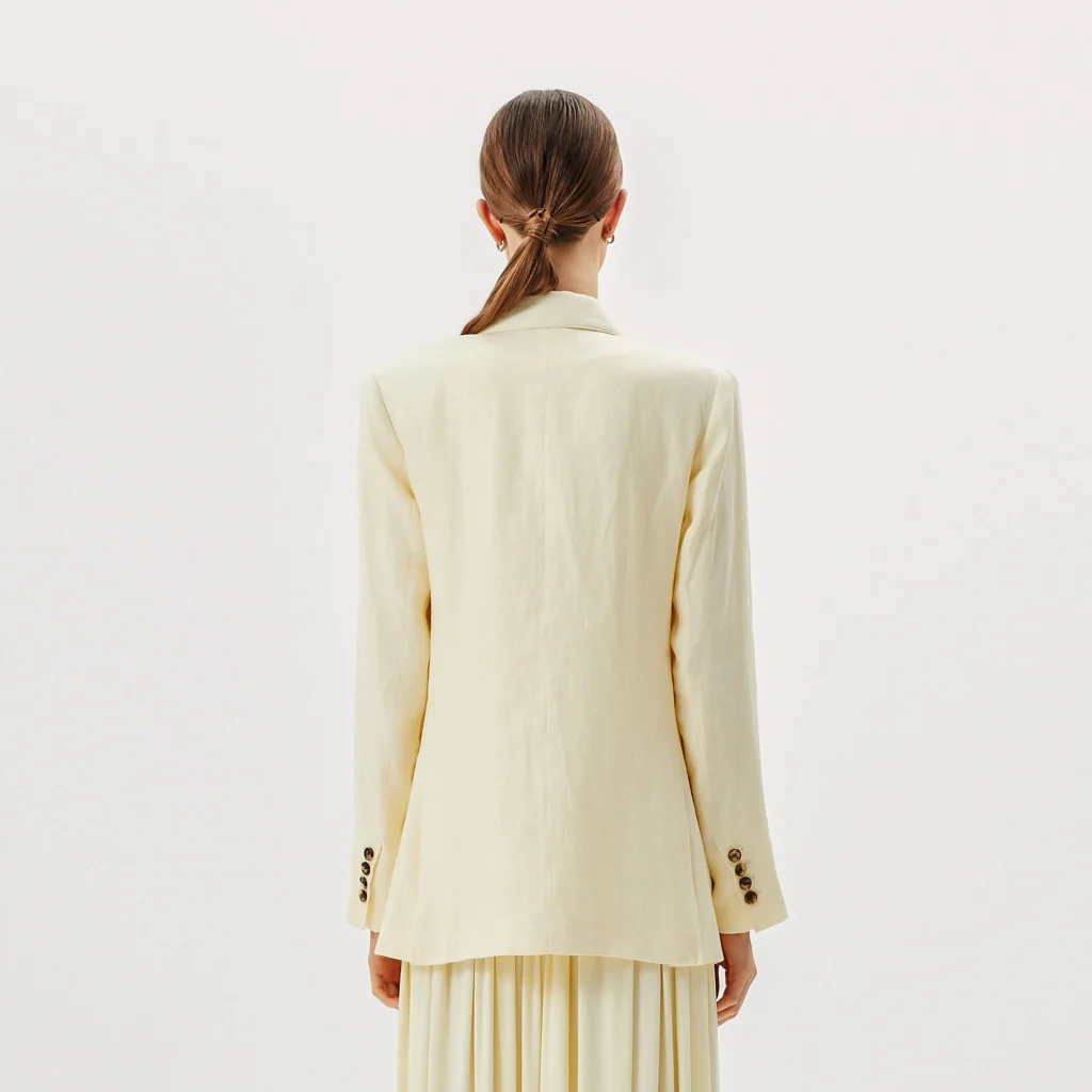 women's 100% linen formal office suit set | private label manufacturer