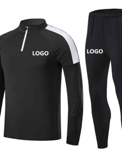 Conjunto de entrenamiento de dos piezas para hombre, de poliéster y nailon transpirable | Fabricante de ropa deportiva