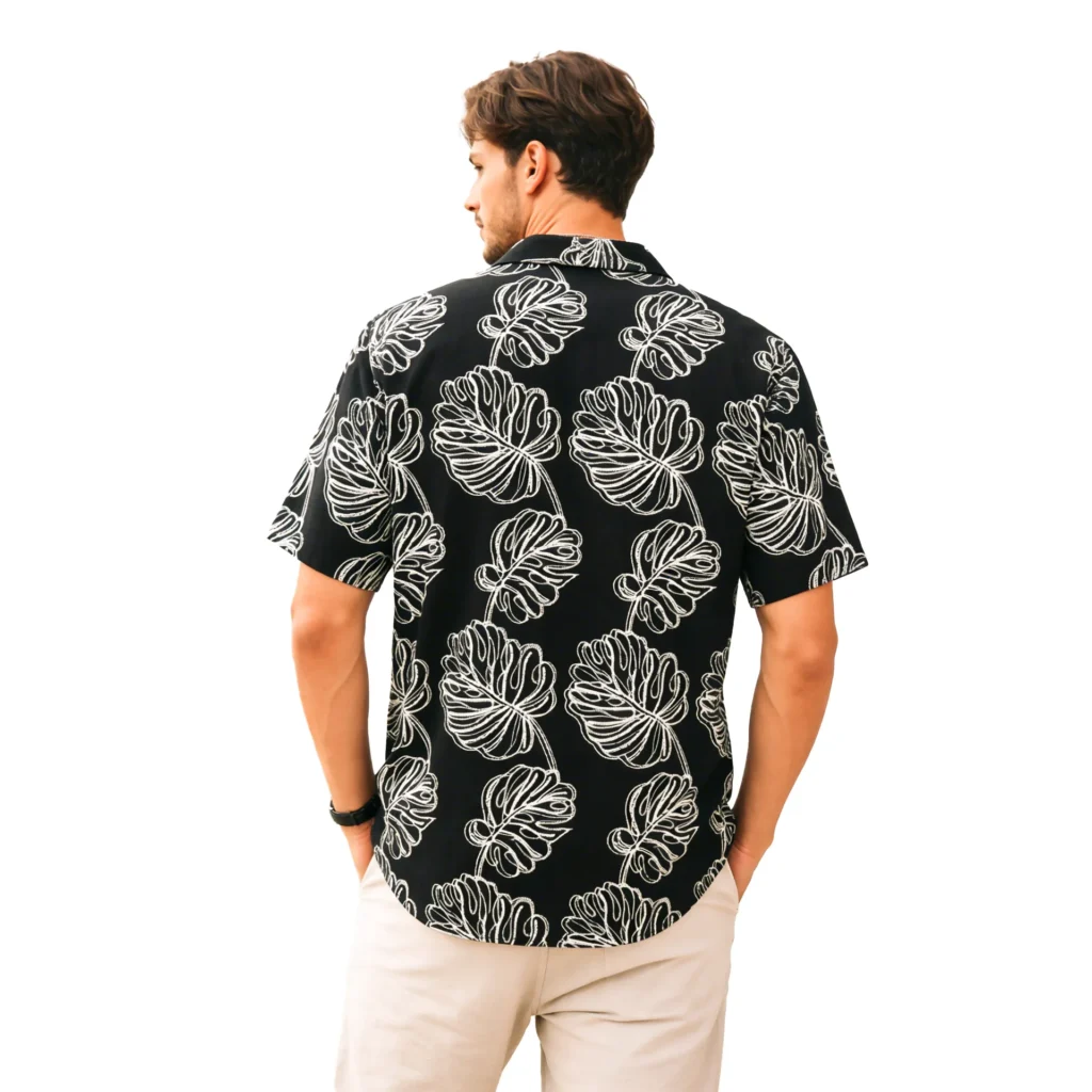 men's floral print slim fit shirt | urban casual supplier