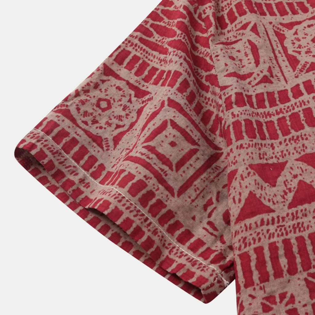 men's bohemian print short sleeve shirt | resort wear supplier
