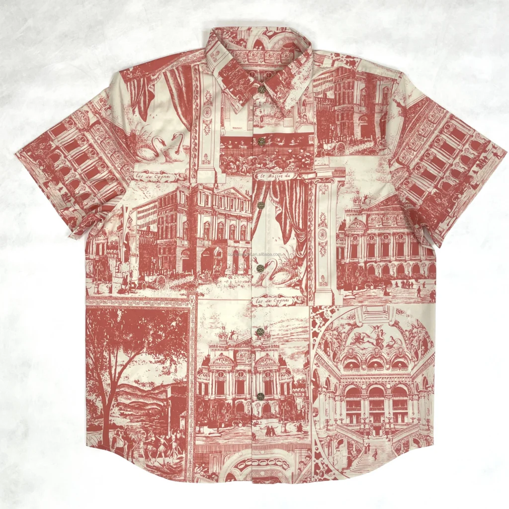 chemise hawaïenne à manches courtes et imprimé intégral pour homme | fournisseur de vêtements sur mesure
