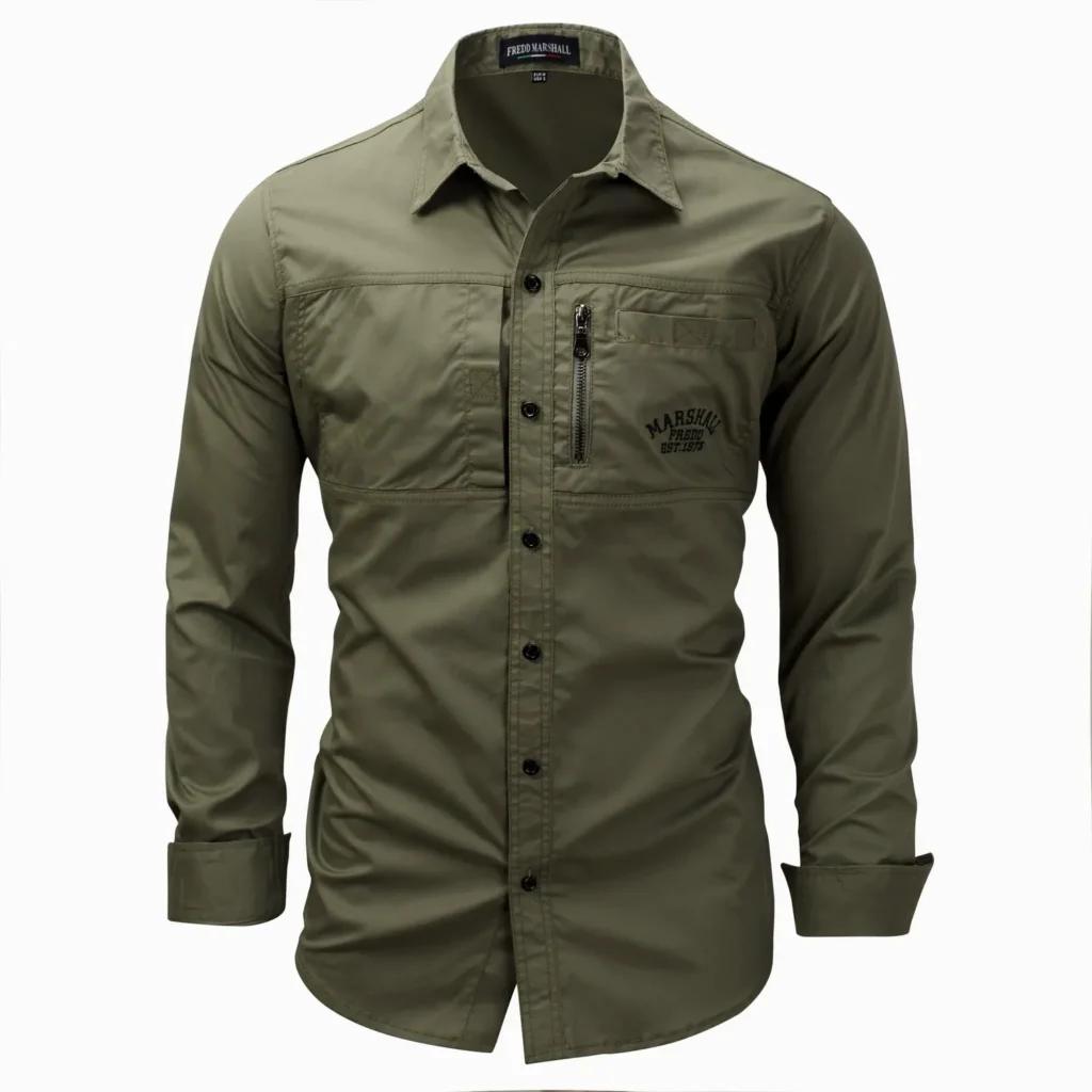 chemise à manches longues en coton pour homme | fabricant de marques de distributeur