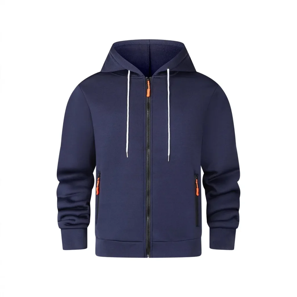 men's multi pocket zip hoodie | functional streetwear supplier