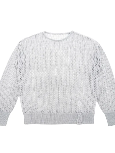 men's 100% cotton fine gauge logo knit sweater | private label knitwear manufacturer