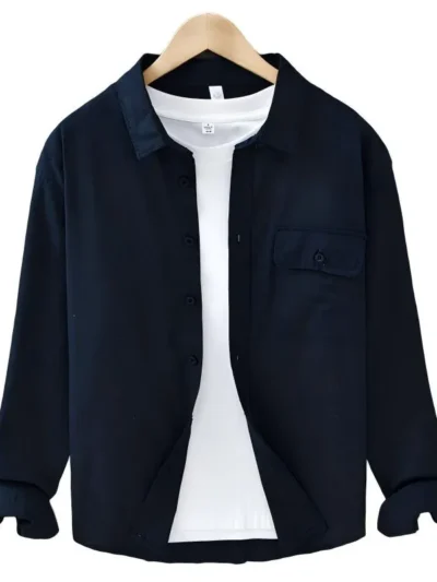 men's linen cotton blend overshirt | breathable casual shirt supplier