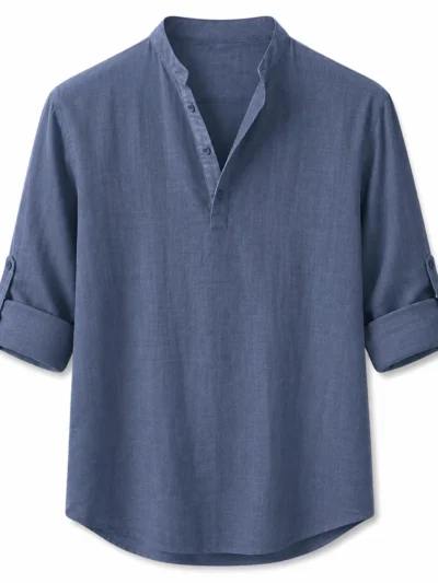 men's linen short sleeve shirt | breathable relaxed casual supplier