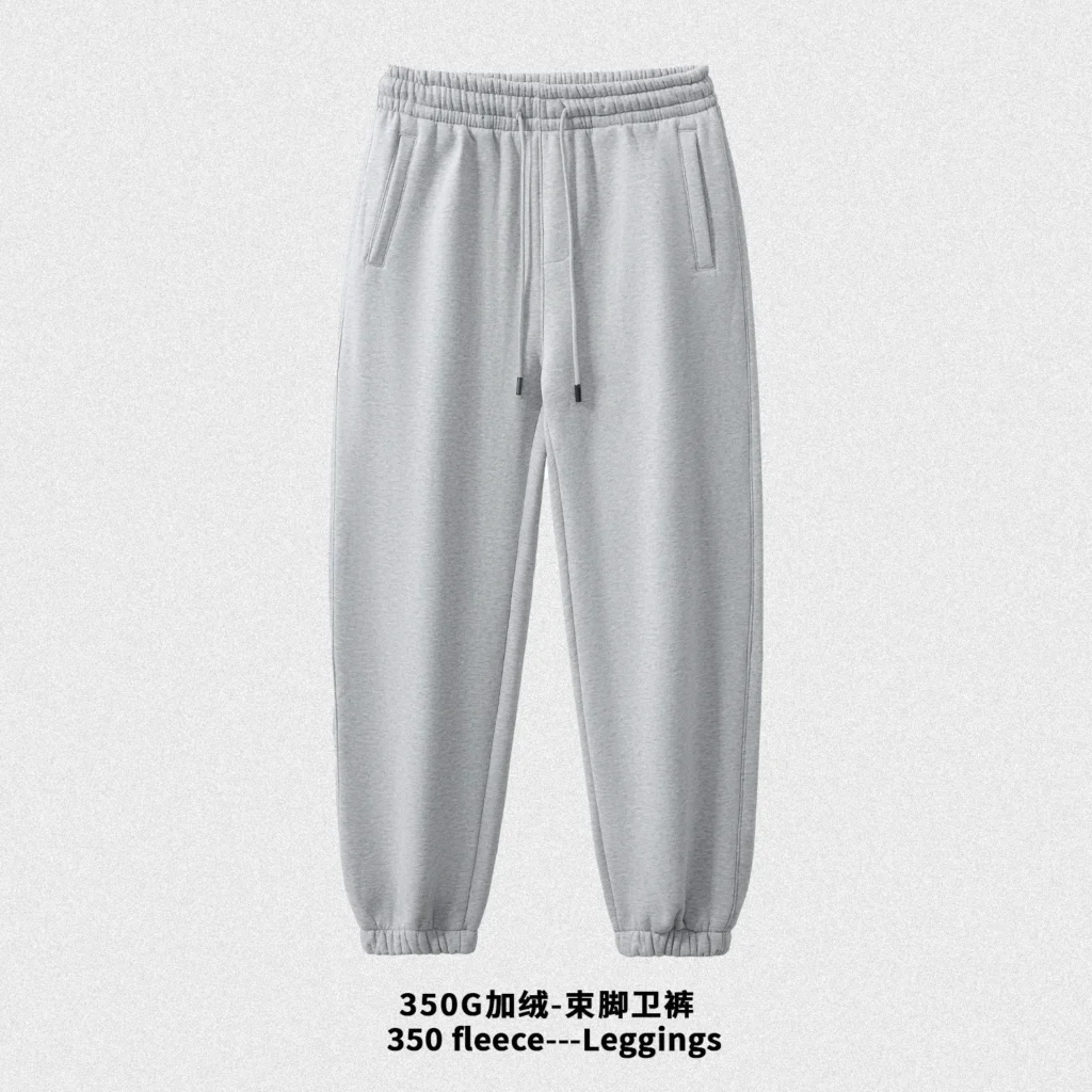 350gsm heavyweight fleece jogger pants | elastic waist casual supplier