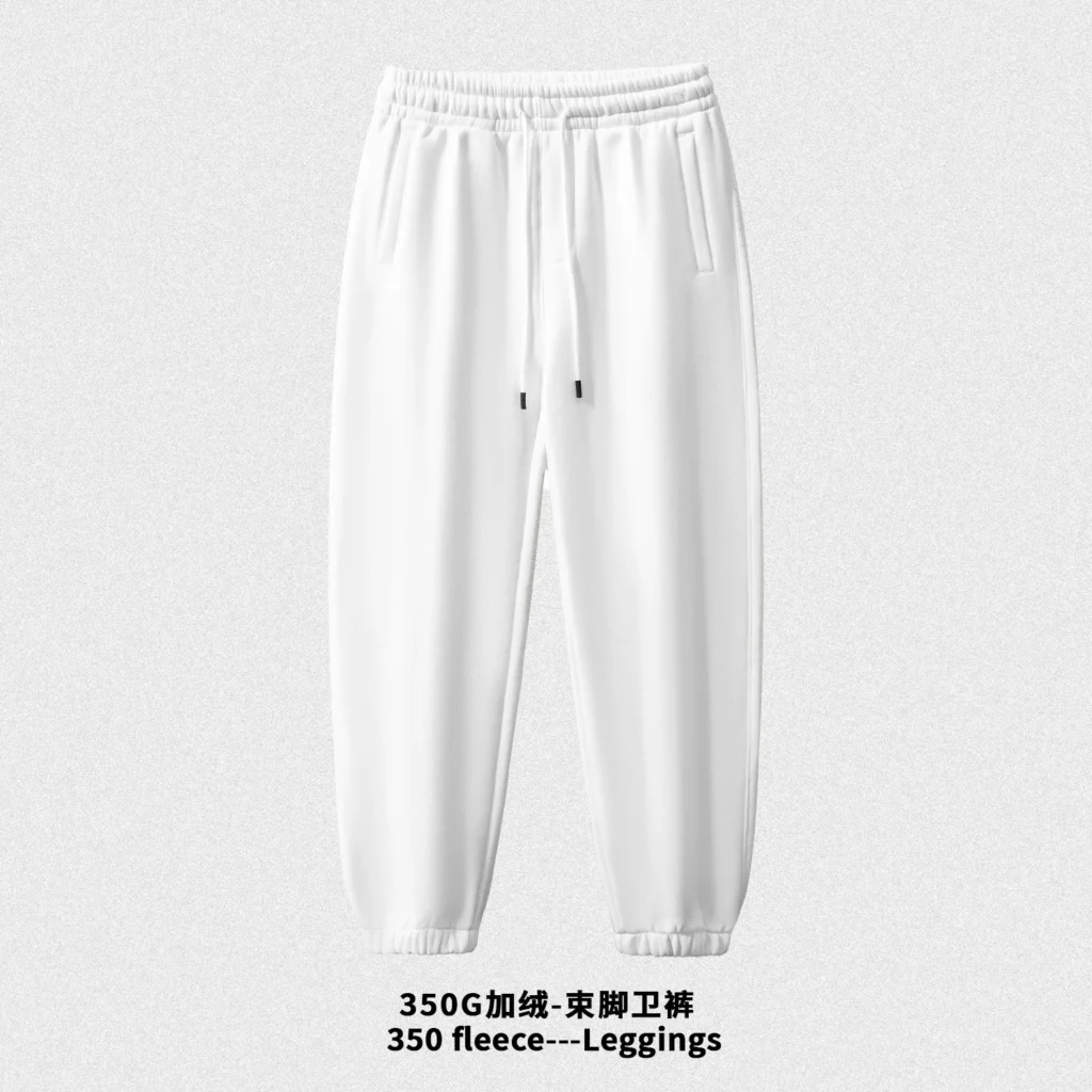 350gsm heavyweight fleece jogger pants | elastic waist casual supplier