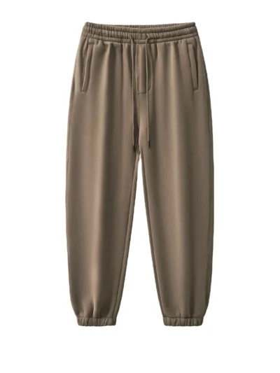 350gsm heavyweight fleece jogger pants | elastic waist casual supplier