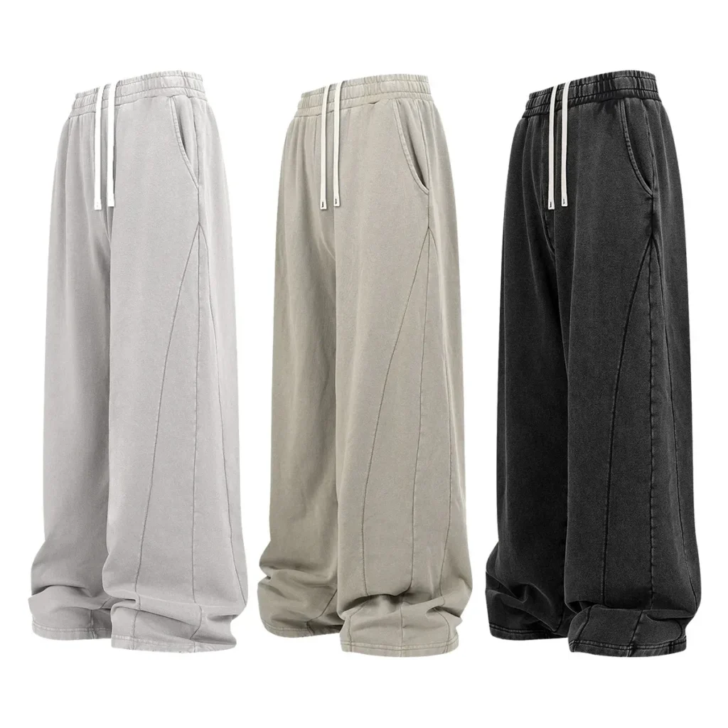 men's washed patchwork casual pants | vintage streetwear supplier