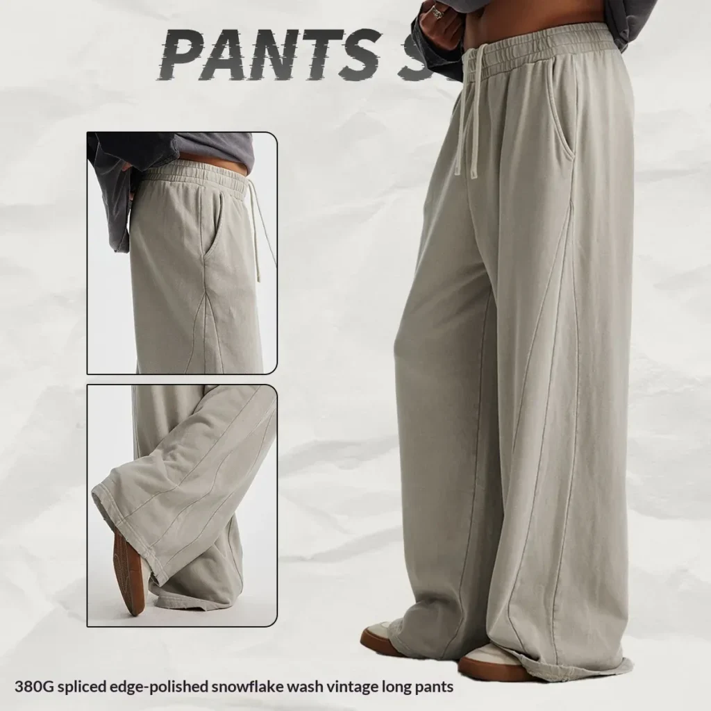 men's washed patchwork casual pants | vintage streetwear supplier