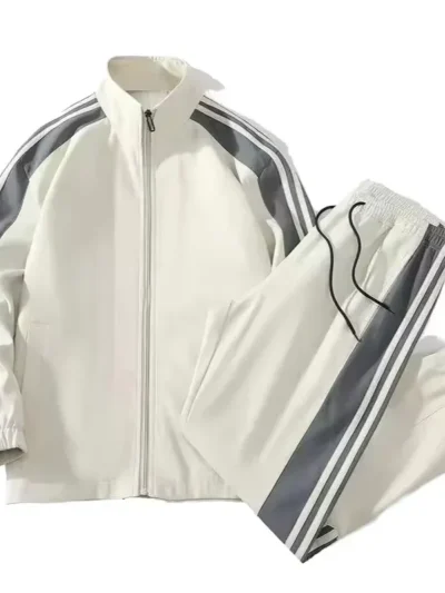 conjunto de agasalho esportivo listrado masculino | fornecedor de roupas esportivas de marca própria