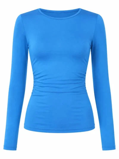 T-shirt femme uni, coupe ajustée, manches longues | Fournisseur de marques de distributeur